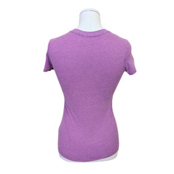 Vintage Y2K Aeropostale T Shirt Purple Embroidered AERO logo Short Sleeve Sz S - Picture 4 of 7